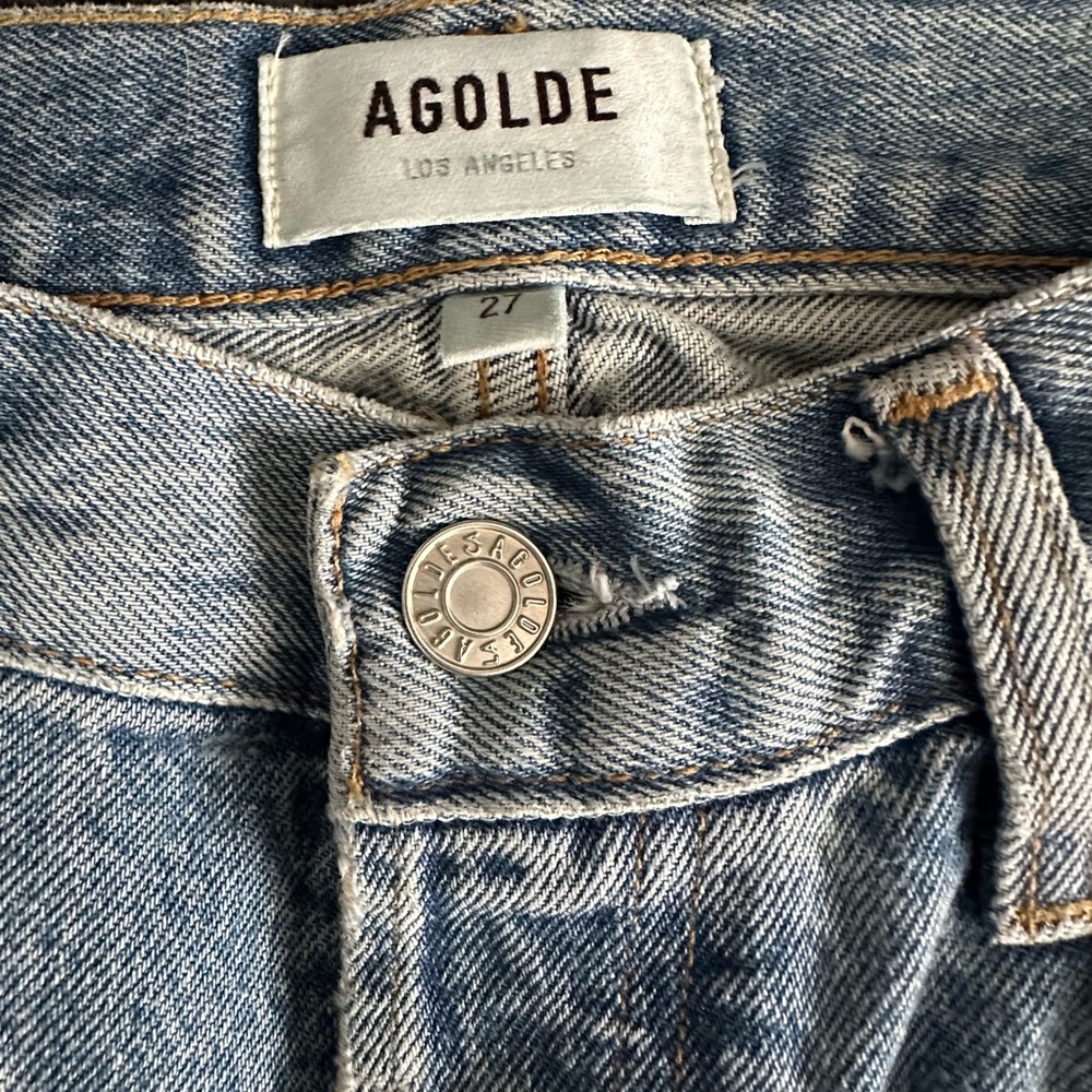 Agolde Light Blue Mid Rise Relaxed Bootcut Jeans - Size 27x29 - EUC - Picture 2 of 5